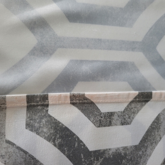 Octagon Blocks Shower Curtain White / Gray 72" × 72" - Picture 8 of 12